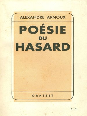 cover image of Poésie du hasard